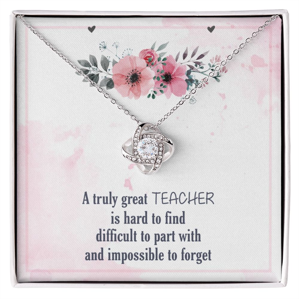 To My Mom Necklace From Daughter And Happy Mother's Day Necklace Gift For Mom, A truly Great Teacher, Teacher Gift Necklace, Love Knot Necklace Gift For Teacher Mom Jewelry Gift For Women, Mother Love Knot Necklace 6323