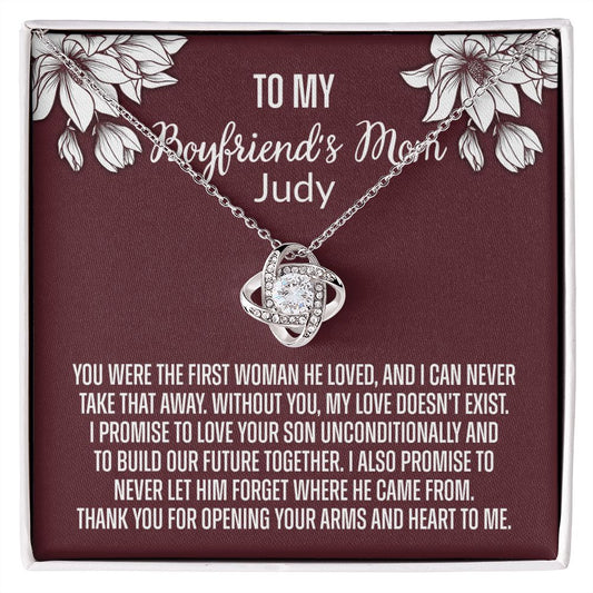 To My Boyfriend's Mom Necklace From Him, Daughter Gift For Mom, Gift Necklace for My Boyfriend's Mom Personalized Gifts Necklace Mother's Day Necklace Gift For Boyfriend's Mom Gift Necklace Pendant