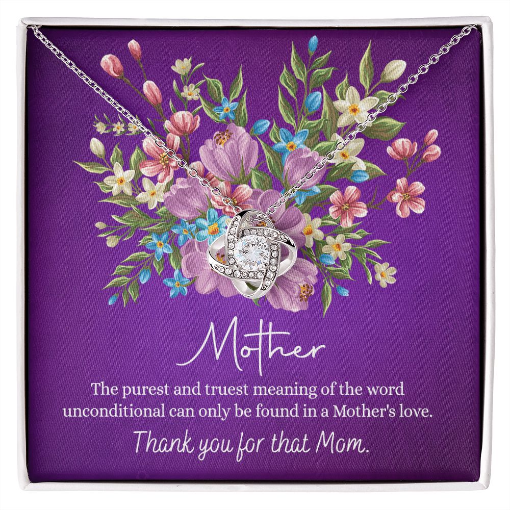 Mother Gift Necklace, To My Mom Necklace, Happy Mother's Day Necklace Gift for Mom from Daughter Message Card Necklace Gift Idea Mother Jewelry Gift For Women, Gift Necklace For Mom from Daughter Love Knot Necklace 6323