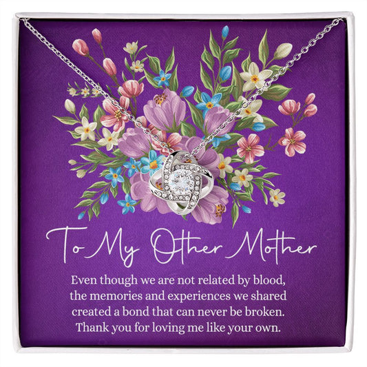 Mother Necklace, To My Other Mother Love Knot Necklace Gift From Daughter, Mother And Daughter Gift Necklace Personalized Gift Necklace For Mom, Thank You Pendant, Love Knot Necklace Gift For Women Love Knot Necklace 6323