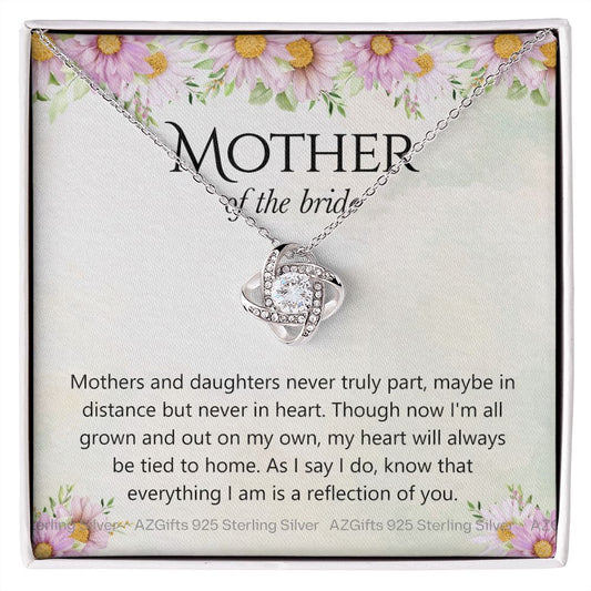 Mother Of The Bride Gift Necklace, The Love Knot Necklace Mother Of The Bride, Mother Of The Bride Gifts Pendant, Gift Necklace For Mother Of The Bride, Mother Of Bride Jewelry Gift For Women Love Knot Necklace 6323