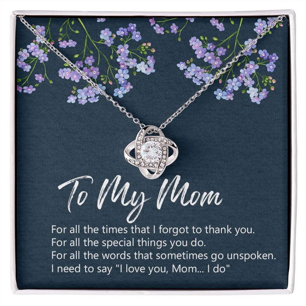 To My Mom Necklace From Daughter, Birthday Gift For Mom, Mother's Day Necklace Gift For Mom, Love Knot Pendant Gift For Mom, Meaningful Mom Gift Necklace, Daughter And Mother Jewelry Gift For Women Love Knot Necklace 6323