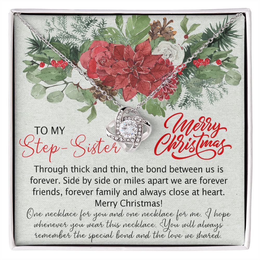 To My Step-Sisters Necklace Pendant for Bonus Sister Christmas Necklace Pendant for Sister In Law Personalized Necklace Gift for Step Sister Christmas Present for Sisters 301