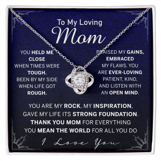 To My Mom Necklace, Gift For Mom, Mother's Day Gift from Daughter, Mom Jewelry Gift for Mothers Day, Birthday Gift for Mother, Moms Gift from Daughter Son, Love Knot Necklace for Mom Mother