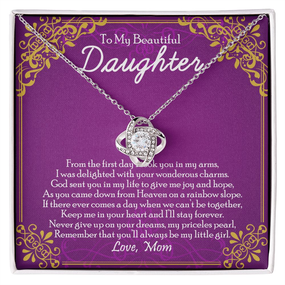 Love Knot Necklace, Gift For Daughter From Mom, To My Daughter, Daughter Mother 175177189525