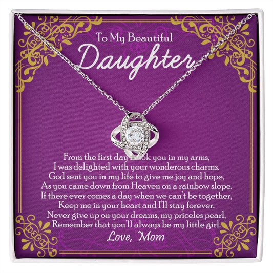 Love Knot Necklace, Gift For Daughter From Mom, To My Daughter, Daughter Mother 175177189525