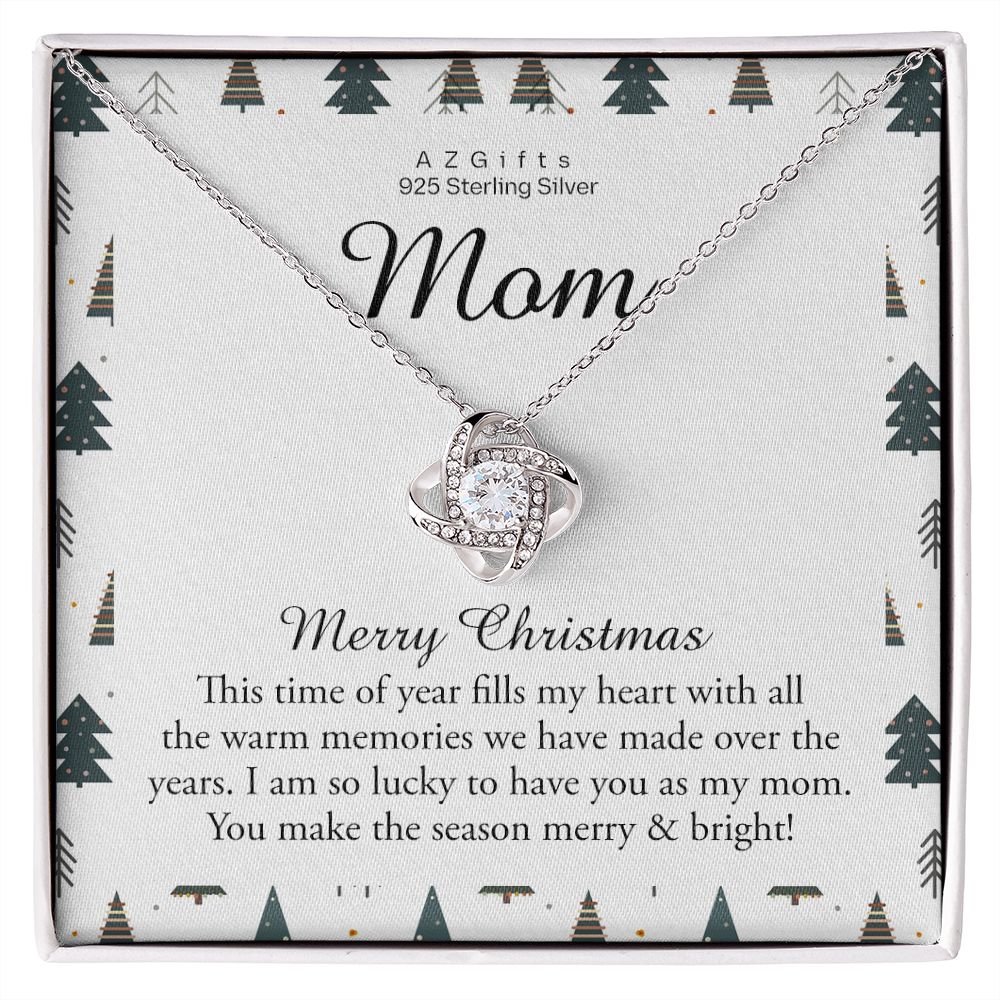 Christmas gifts for mom from daughter, Christmas gift for mom, Gift ideas for mom, Love Knot Necklace Set Gift for mom