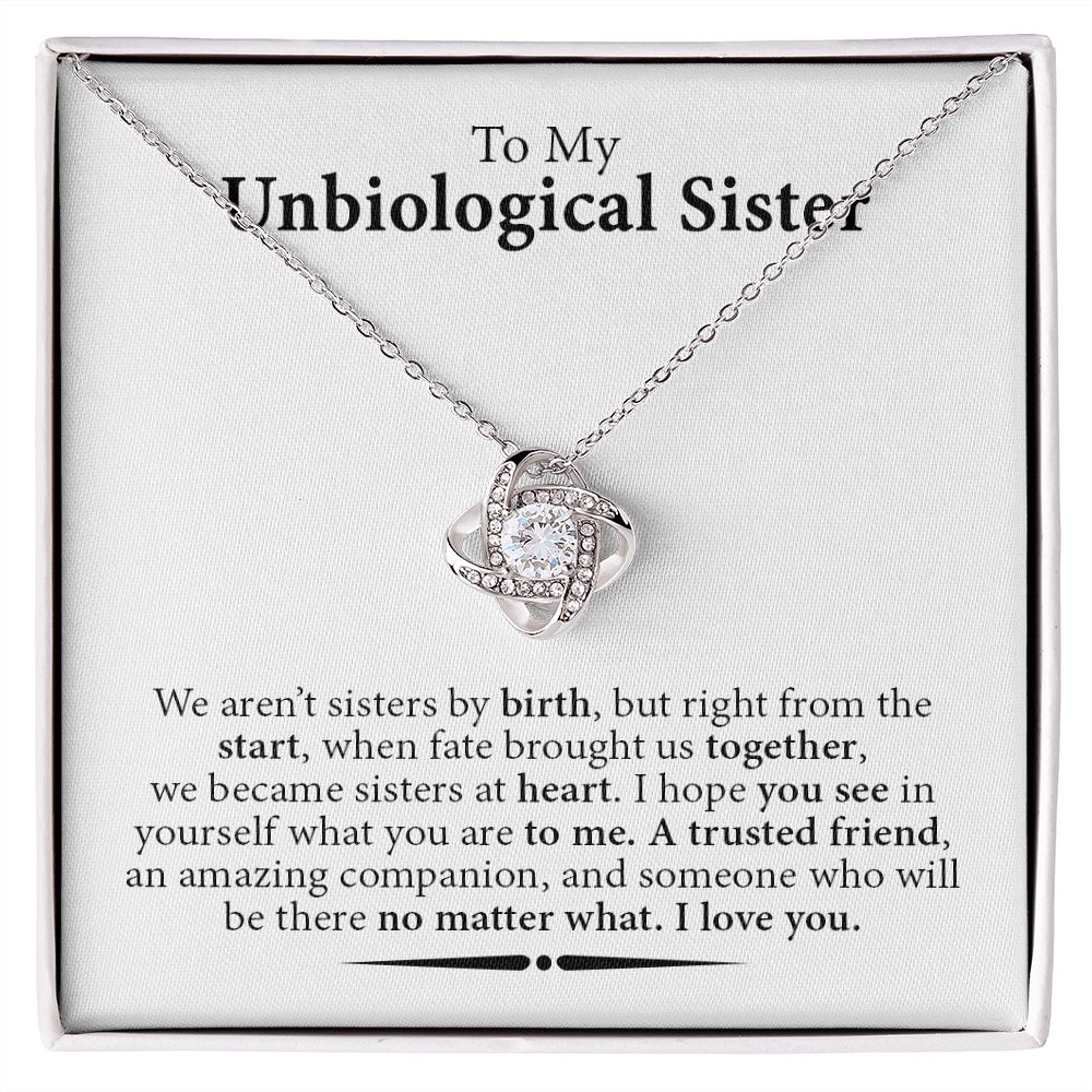 To My Unbiological Sister Necklace Birthday Gift, Christmas Present For Sister 175347896690
