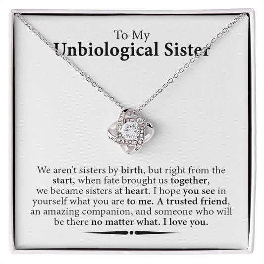 To My Unbiological Sister Necklace Birthday Gift, Christmas Present For Sister 175347896690