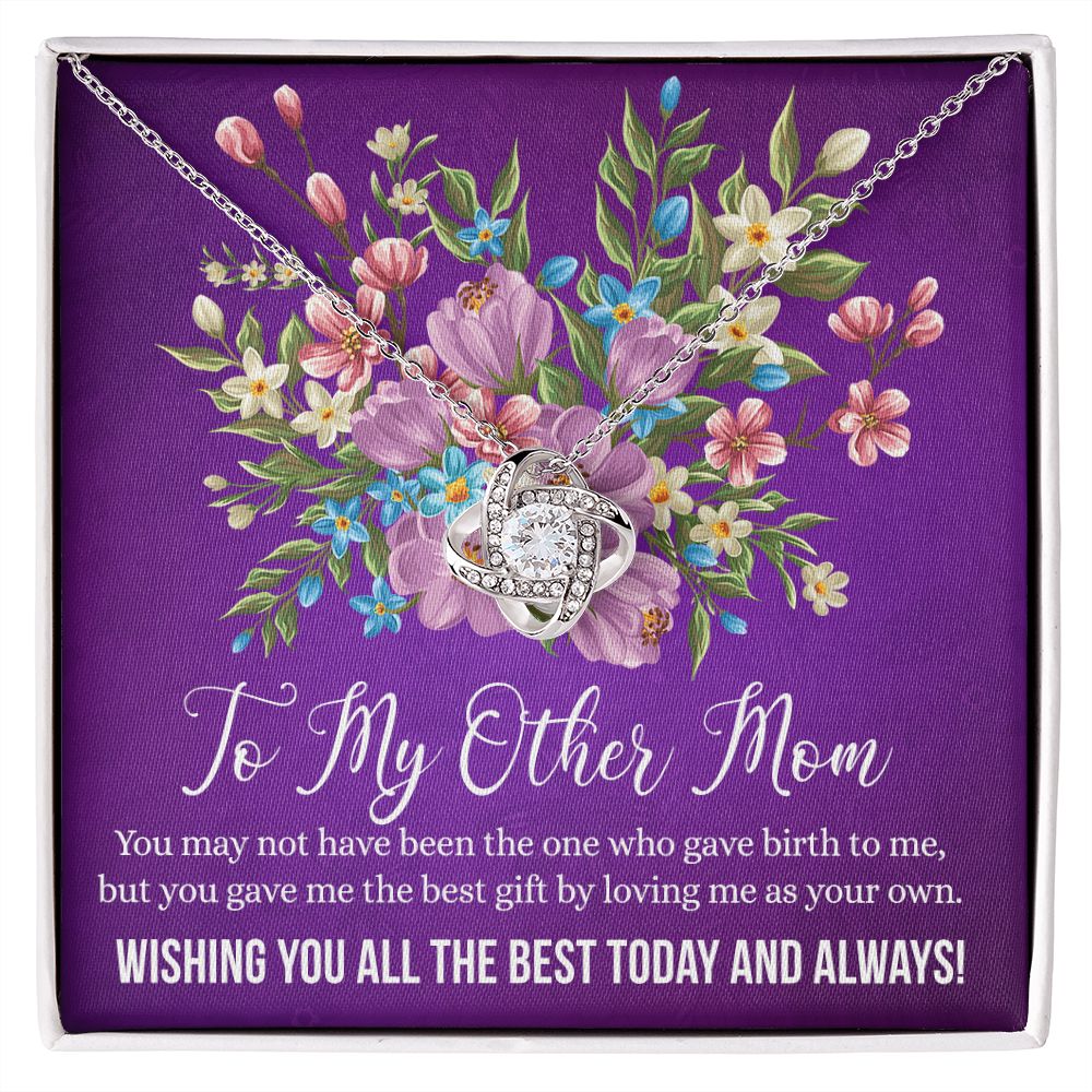 Other Mom Gift Necklace - To My Other Mom Love Knot Necklace From Daughter Wishing You All The Best Today And Always Necklace Gift For Mom, Mother In Law Gift Necklace On Birthday Gift, Anniversary Love Knot Necklace 6323