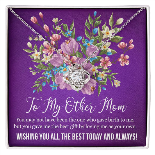 Other Mom Gift Necklace - To My Other Mom Love Knot Necklace From Daughter Wishing You All The Best Today And Always Necklace Gift For Mom, Mother In Law Gift Necklace On Birthday Gift, Anniversary Love Knot Necklace 6323