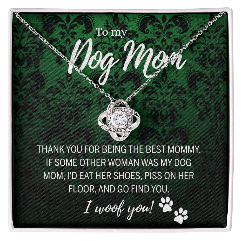 To My Dog Mom Necklace with Message Card And Box, Mother's Day Necklace Gift for Dog Mom, Dog Mom Gift Necklace, Mothers Day Necklace for Dog Mom Mother And Daughter Dog Lover Necklace for Women