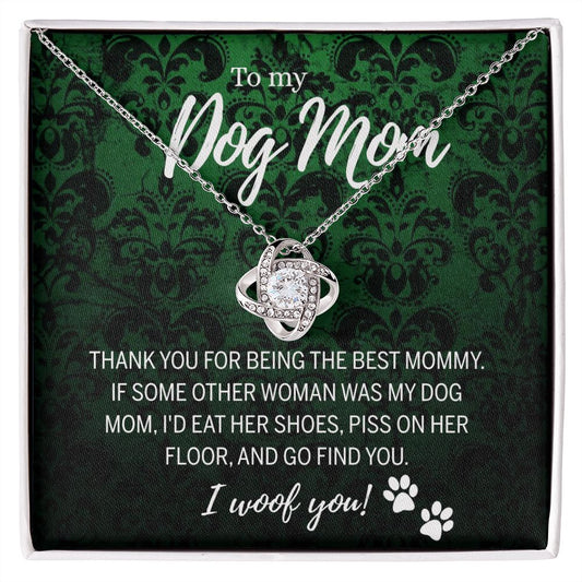 To My Dog Mom Necklace with Message Card And Box, Mother's Day Necklace Gift for Dog Mom, Dog Mom Gift Necklace, Mothers Day Necklace for Dog Mom Mother And Daughter Dog Lover Necklace for Women