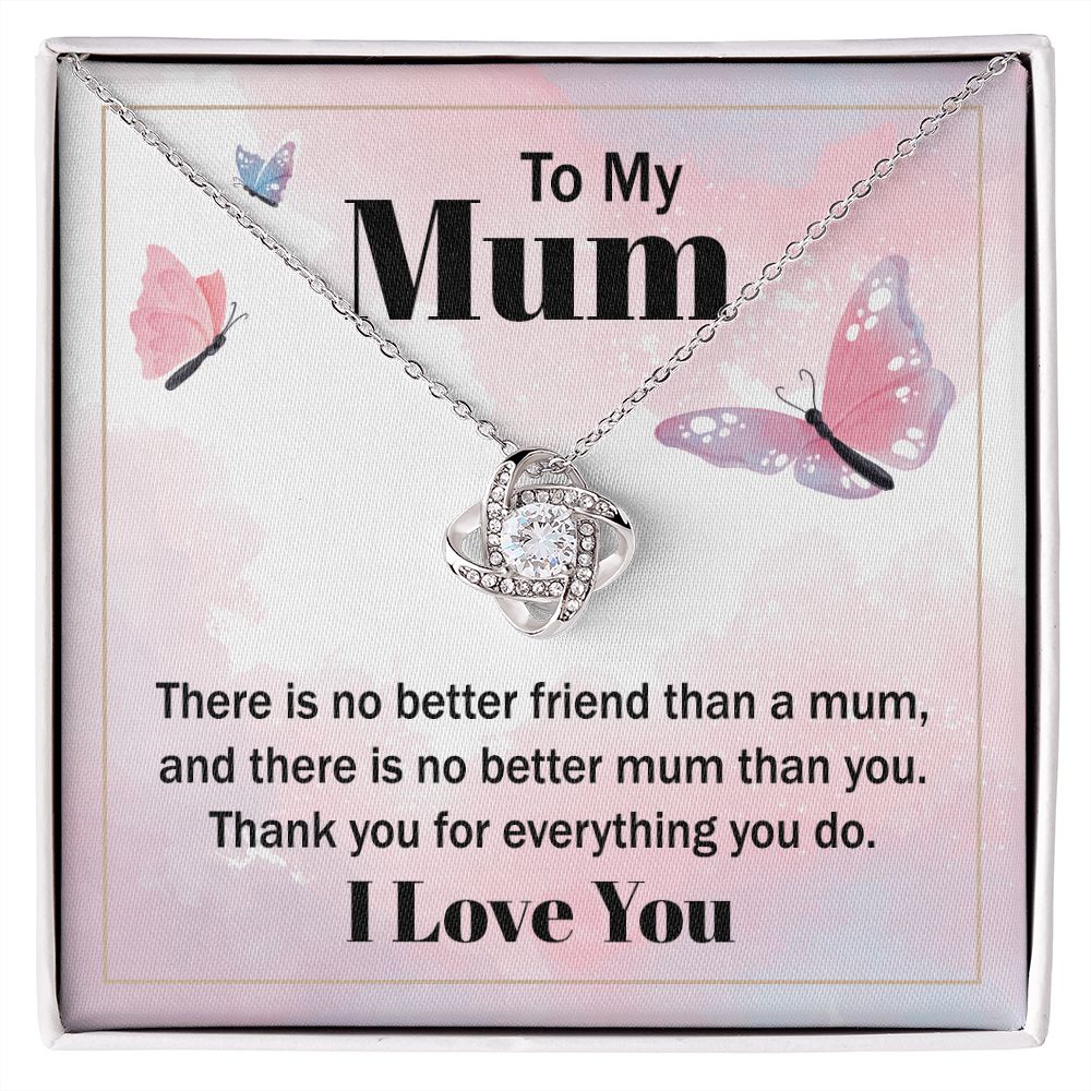 To My Mom Necklace  from Son and Daughter Love Knot Necklace for Mom Pendant Gift From Daughter Jewelry Pendant With Message Card Gift For Mom