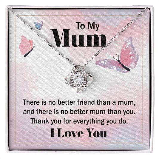 To My Mom Necklace  from Son and Daughter Love Knot Necklace for Mom Pendant Gift From Daughter Jewelry Pendant With Message Card Gift For Mom