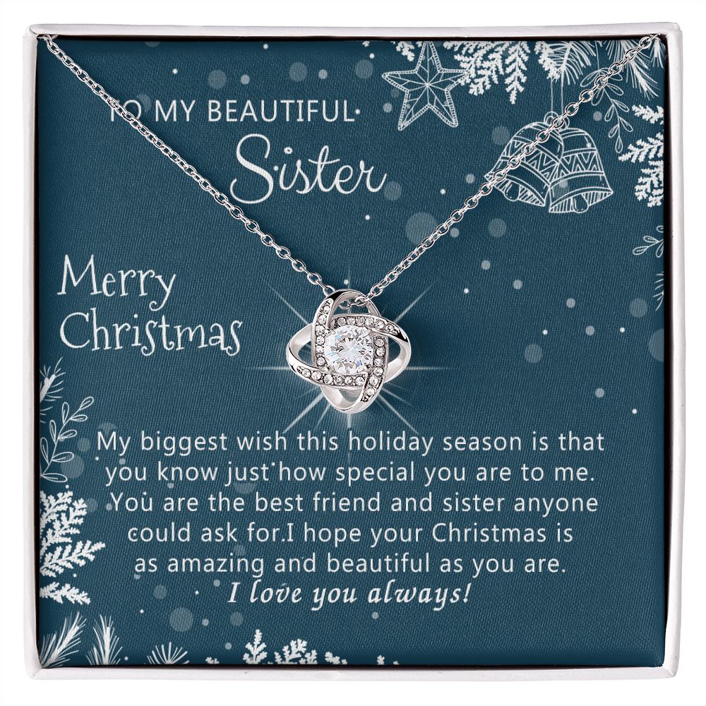 Personalized Necklace Gift To My Sisters Necklace from Brother Sisters Gift from Brother to Sisters Birthday Gift Idea for Her Necklace for Sister Gift from Brother Sisters Love Knot Necklace Set Gift for Sister