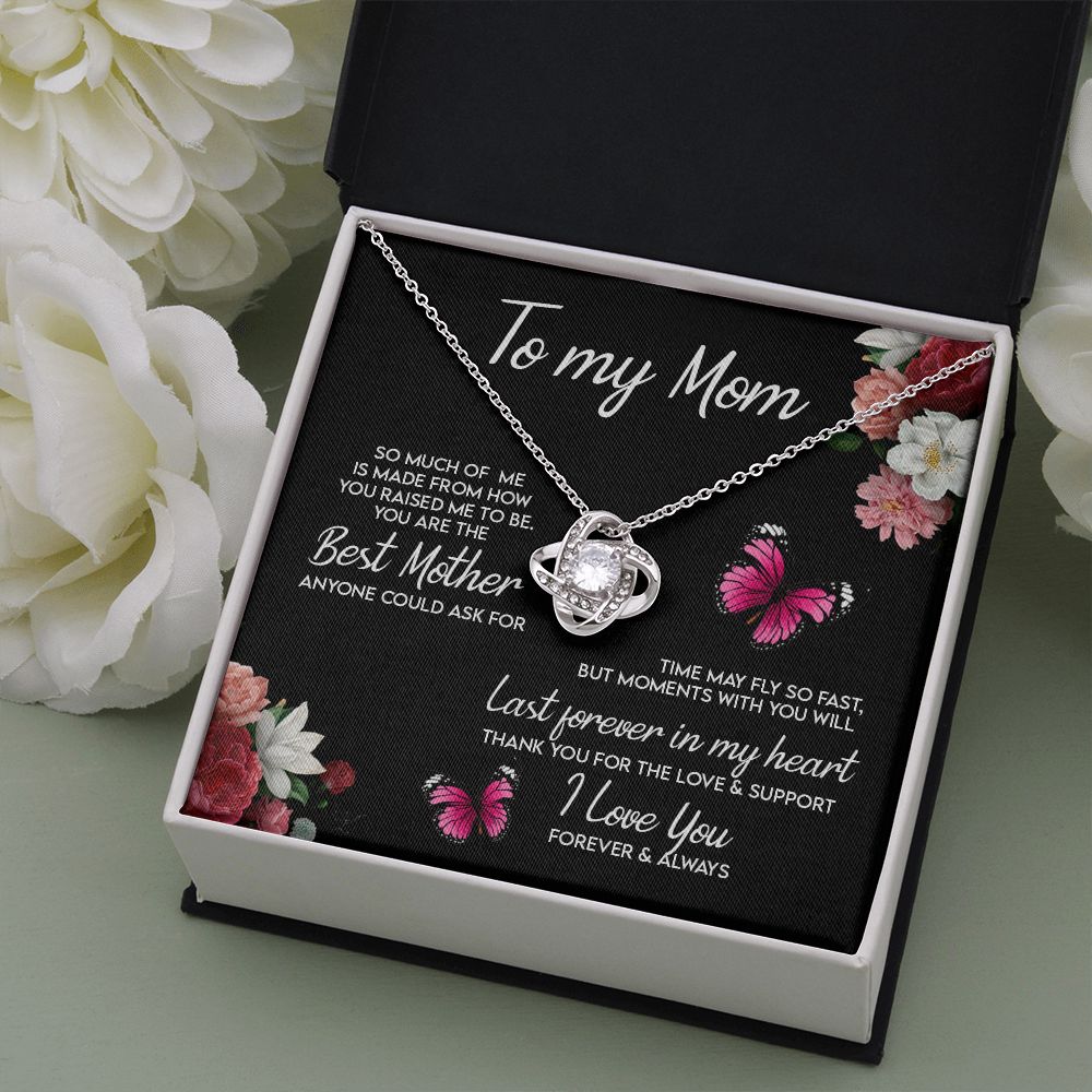 To My Mom Necklace, Love Knot Necklace for Mom from Daughter, Daughter Gift For Mom, Present For Mom, Mother Gifts from Son or Daughter, Jewelry Gift for Mothers Day, Birthday Gift for Mother, Moms