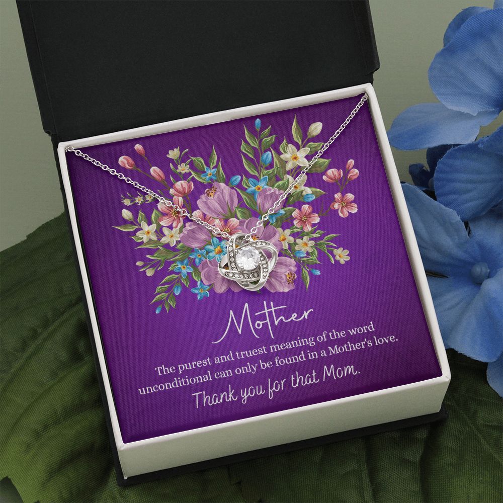 Mother Gift Necklace, To My Mom Necklace, Happy Mother's Day Necklace Gift for Mom from Daughter Message Card Necklace Gift Idea Mother Jewelry Gift For Women, Gift Necklace For Mom from Daughter Love Knot Necklace 6323