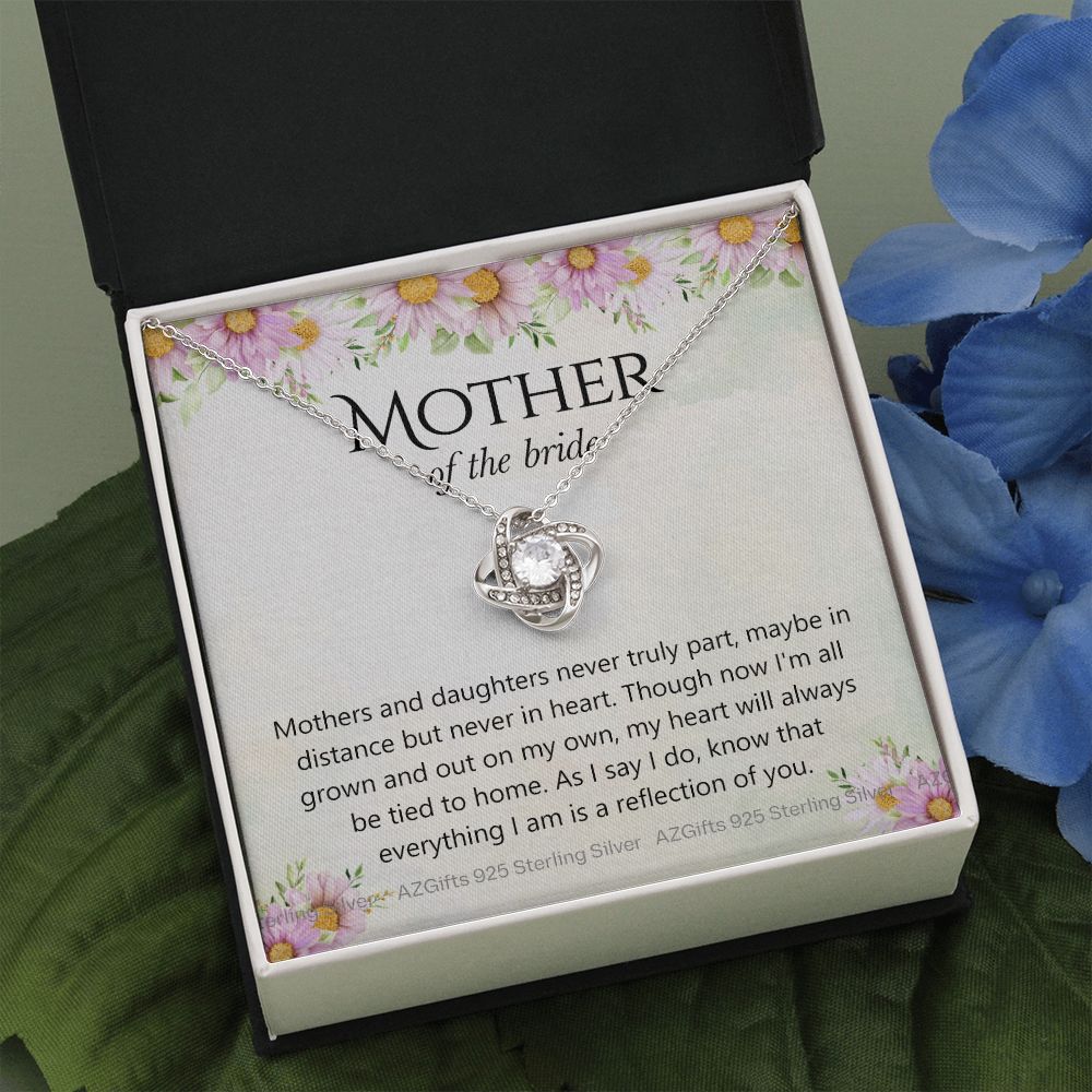 Mother Of The Bride Gift Necklace, The Love Knot Necklace Mother Of The Bride, Mother Of The Bride Gifts Pendant, Gift Necklace For Mother Of The Bride, Mother Of Bride Jewelry Gift For Women Love Knot Necklace 6323