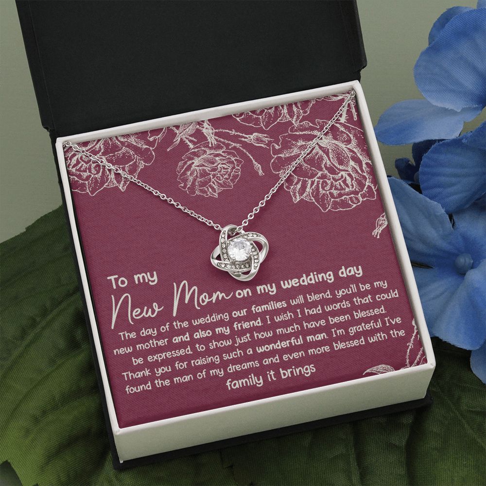 New Mom Necklace, To My New Mom Love Knot Necklace Gift From Daughter, New Mom On My Wedding Day Necklace Gift For Mom, New Mom Gift Necklace, Second Mom Gift Necklace Jewelry Gift For Women, Mother Love Knot Necklace 6323