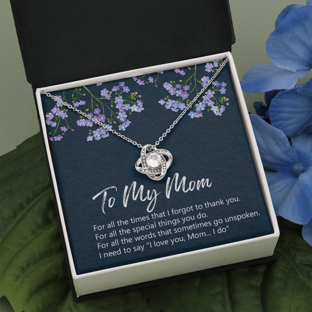 To My Mom Necklace From Daughter, Birthday Gift For Mom, Mother's Day Necklace Gift For Mom, Love Knot Pendant Gift For Mom, Meaningful Mom Gift Necklace, Daughter And Mother Jewelry Gift For Women Love Knot Necklace 6323