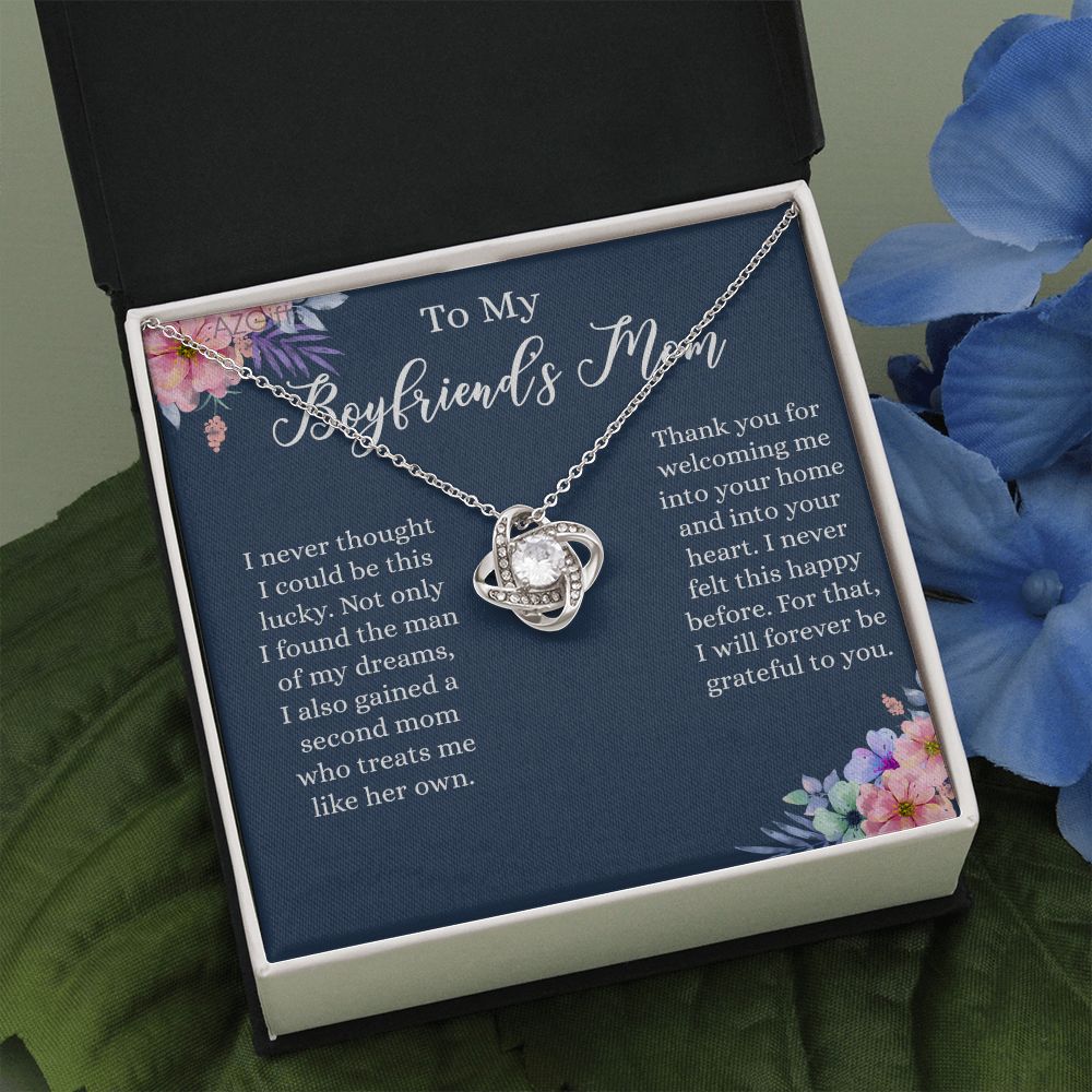 To My Boyfriends Mom Necklace With Message Card, Boyfriends Mom Jewelry Birthday Gift, Boyfriend Mom Gift Personalized, Custom Necklace For Women, Boyfriends Mom Gift Necklace From Girlfriend Mom