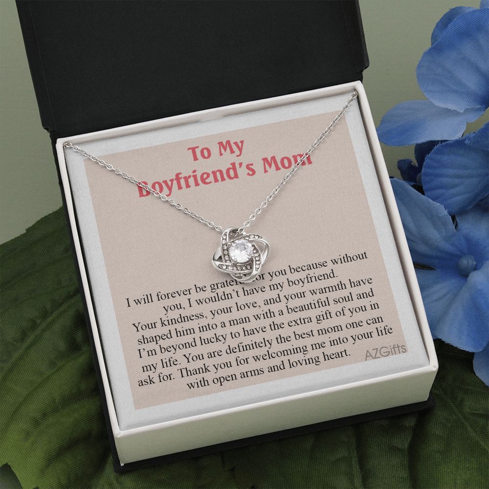 To My Boyfriend's Mom Necklace, Gift Necklace for My Boyfriend's Mom Christmas, Necklace for Birthday, Anniversary Mother's Day Necklace Gift For Boyfriend's Mom Gift Necklace Grateful For You