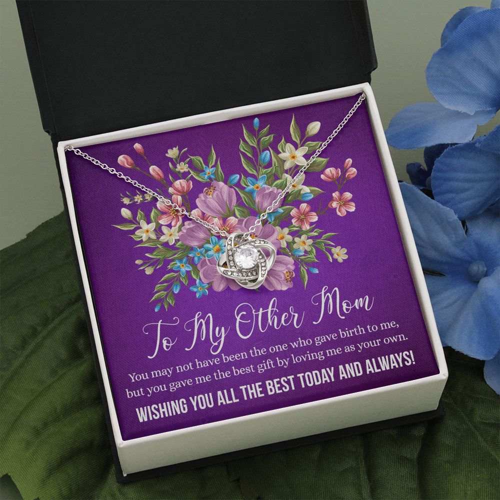 Other Mom Gift Necklace - To My Other Mom Love Knot Necklace From Daughter Wishing You All The Best Today And Always Necklace Gift For Mom, Mother In Law Gift Necklace On Birthday Gift, Anniversary Love Knot Necklace 6323