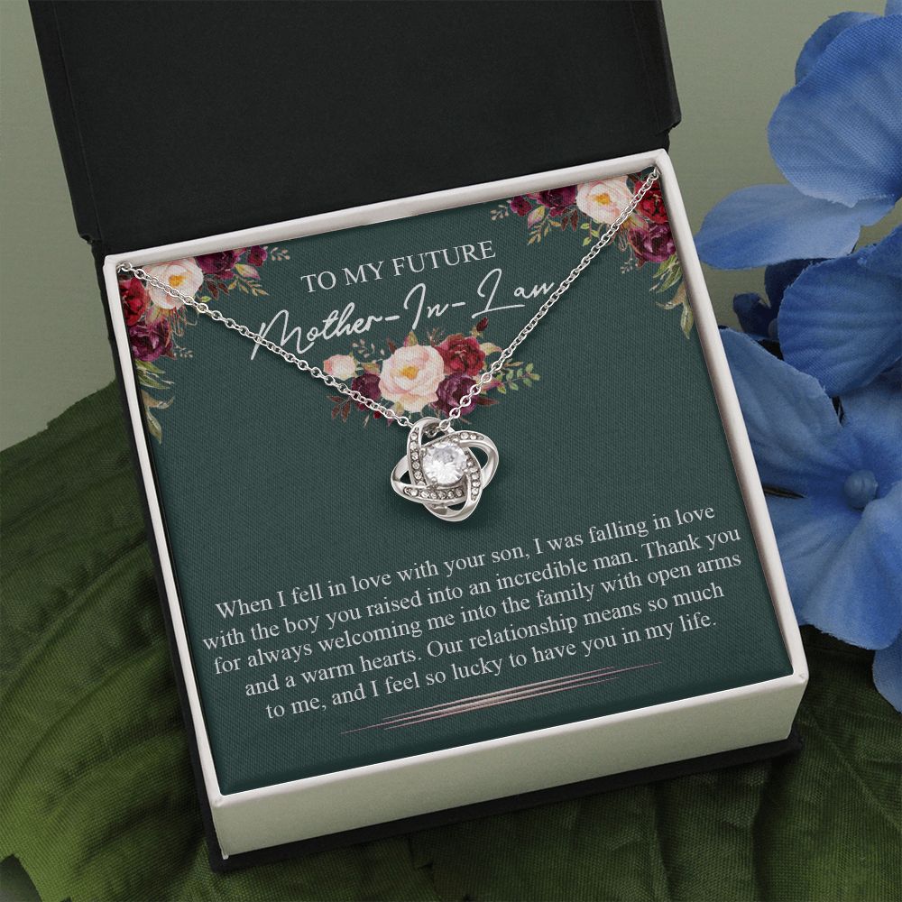 Future Mother In Law Necklace, To My Future Mother In Law Necklace From Son Mother In Law Love Knot Necklace Gift For Mother In Law From Son In Law Mother's Day Necklace Gift From Son In Law Jewelry Love Knot Necklace 6323