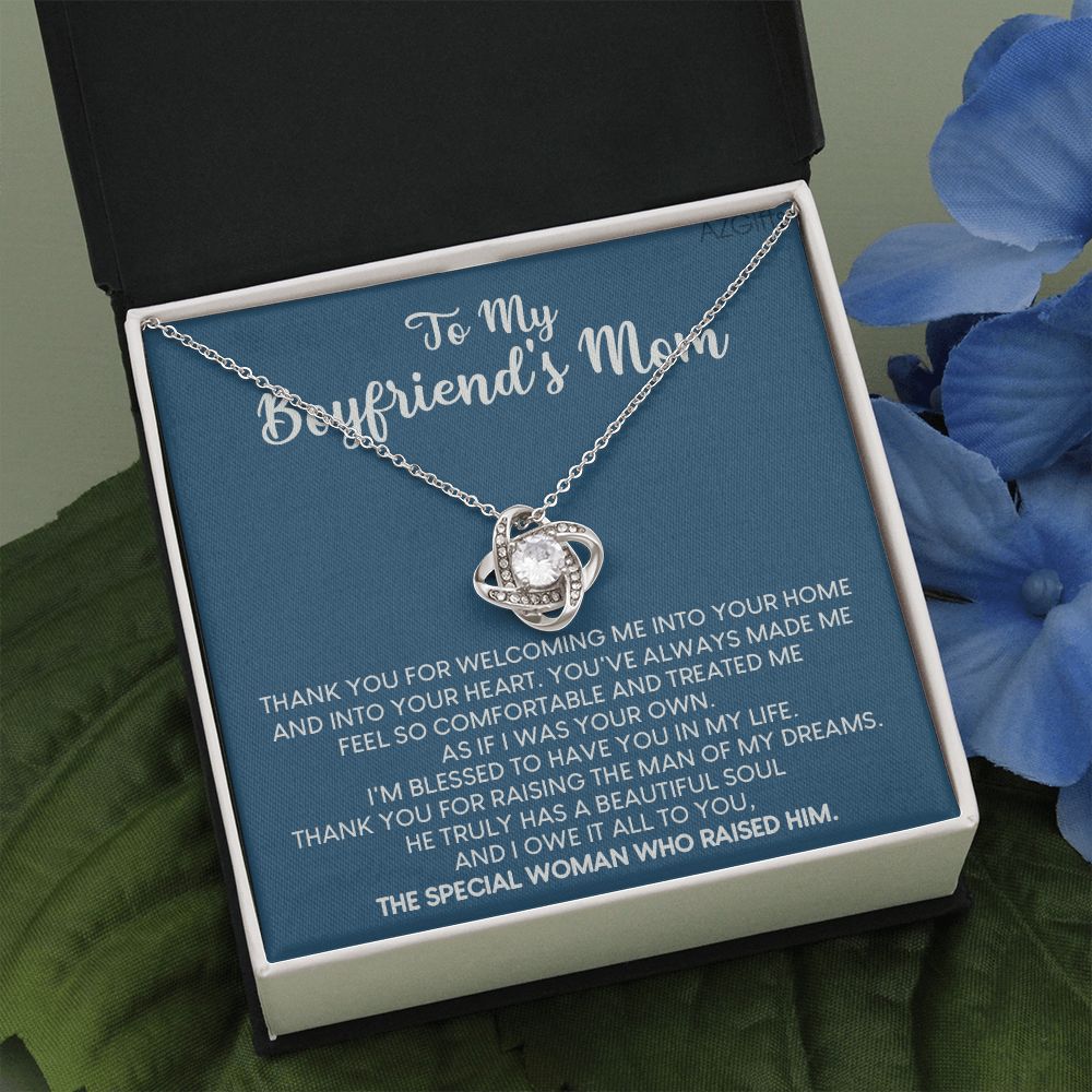 To My Boyfriend's Mom Necklace From Him, Daughter Gift For Mom, Gift Necklace for My Boyfriend's Mom Christmas, Necklace for Birthday, Mother's Day Necklace Gift For Boyfriend's Mom Gift Necklace