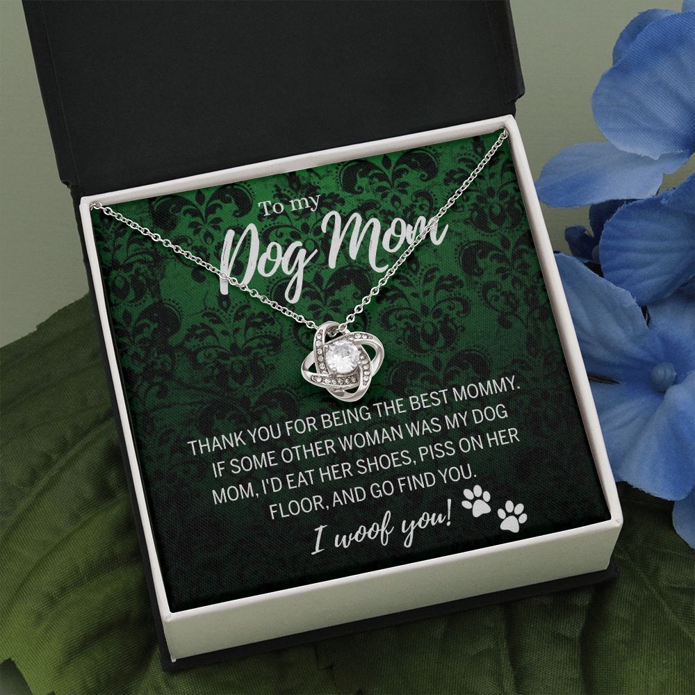 To My Dog Mom Necklace with Message Card And Box, Mother's Day Necklace Gift for Dog Mom, Dog Mom Gift Necklace, Mothers Day Necklace for Dog Mom Mother And Daughter Dog Lover Necklace for Women