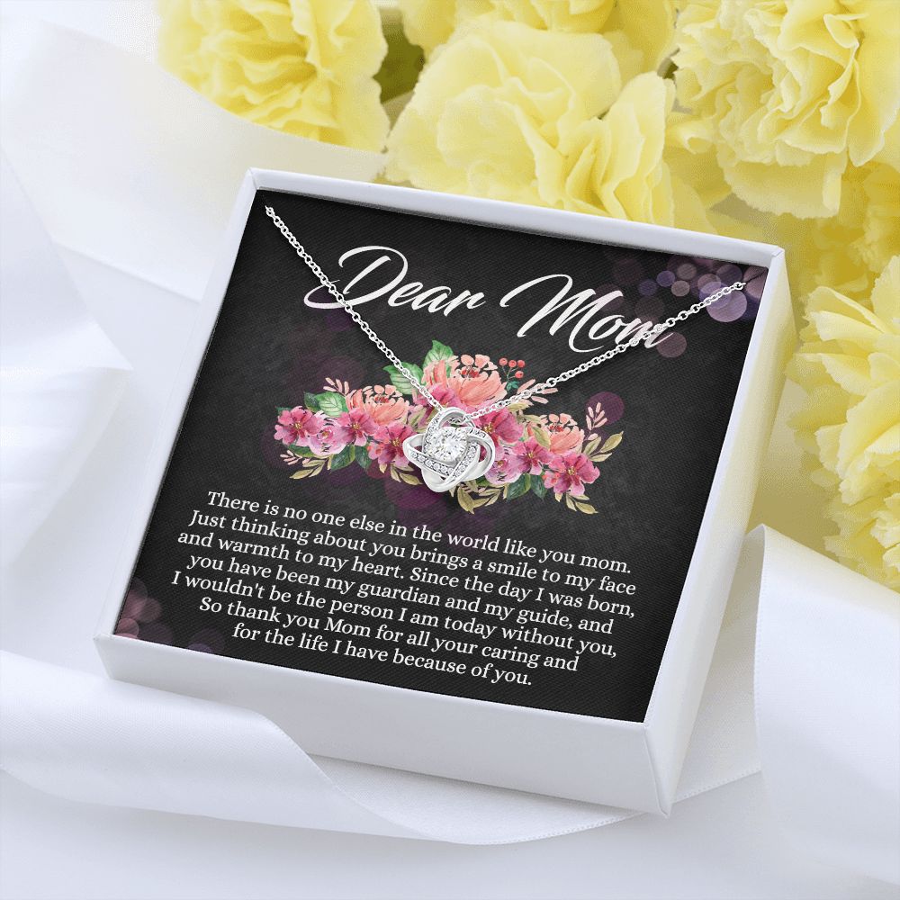 To My Mom Necklace, Mothers Day Gift From Daughter, Mom Gifts Idea, Mothers Day Necklace From Daughter, Mothers Day Gift From Son, Gift For Mom From Son, Mothers Day Jewelry Box Love Knot Necklace for Mom