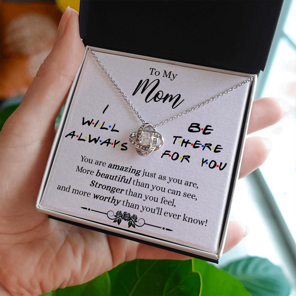 Mom Necklace Mothers Day Gift From Daughter Mother Daughter Jewelry To My Mom Necklace Love Knot Necklace Gift for Mom