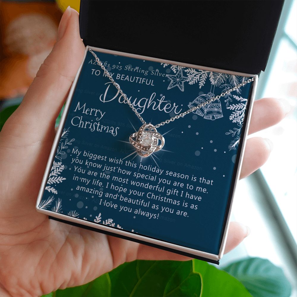 To My Daughter Necklace from Mom Pendant for Daughter Christmas Pendant Gift from Mother to Daughter Personalized Necklace Gift for Daughter Christmas Present for Her Girl