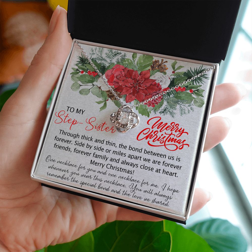 To My Step-Sisters Necklace Pendant for Bonus Sister Christmas Necklace Pendant for Sister In Law Personalized Necklace Gift for Step Sister Christmas Present for Sisters 301