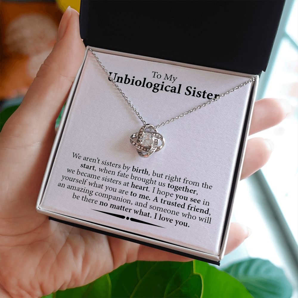To My Unbiological Sister Necklace Birthday Gift, Christmas Present For Sister 175347896690