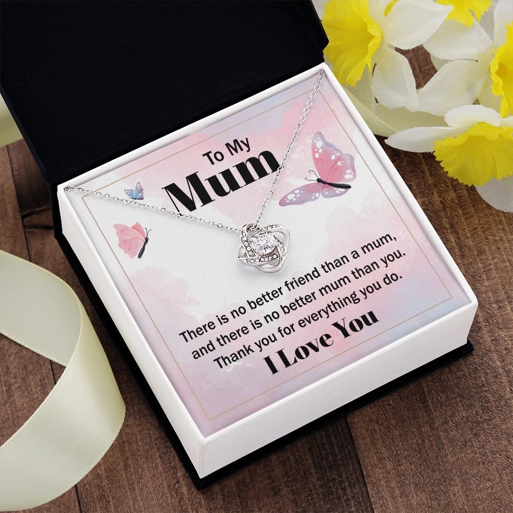 To My Mom Necklace  from Son and Daughter Love Knot Necklace for Mom Pendant Gift From Daughter Jewelry Pendant With Message Card Gift For Mom