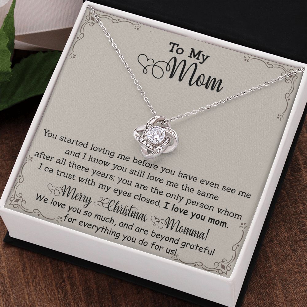 To My Amazing Mom Necklace, Love Knot Necklace for Mother, Daughter Gift For Mom, Present For Mom, Mother Gifts from Son or Daughter, Jewelry Gift for Mothers Day, Birthday Gift for Mother, Moms