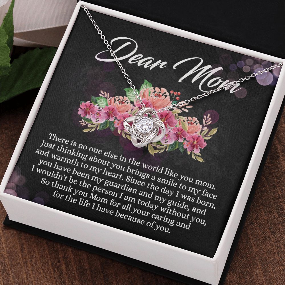 To My Mom Necklace, Mothers Day Gift From Daughter, Mom Gifts Idea, Mothers Day Necklace From Daughter, Mothers Day Gift From Son, Gift For Mom From Son, Mothers Day Jewelry Box Love Knot Necklace for Mom