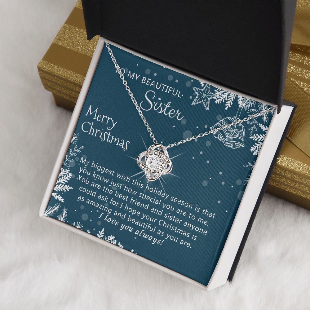 Personalized Necklace Gift To My Sisters Necklace from Brother Sisters Gift from Brother to Sisters Birthday Gift Idea for Her Necklace for Sister Gift from Brother Sisters Love Knot Necklace Set Gift for Sister