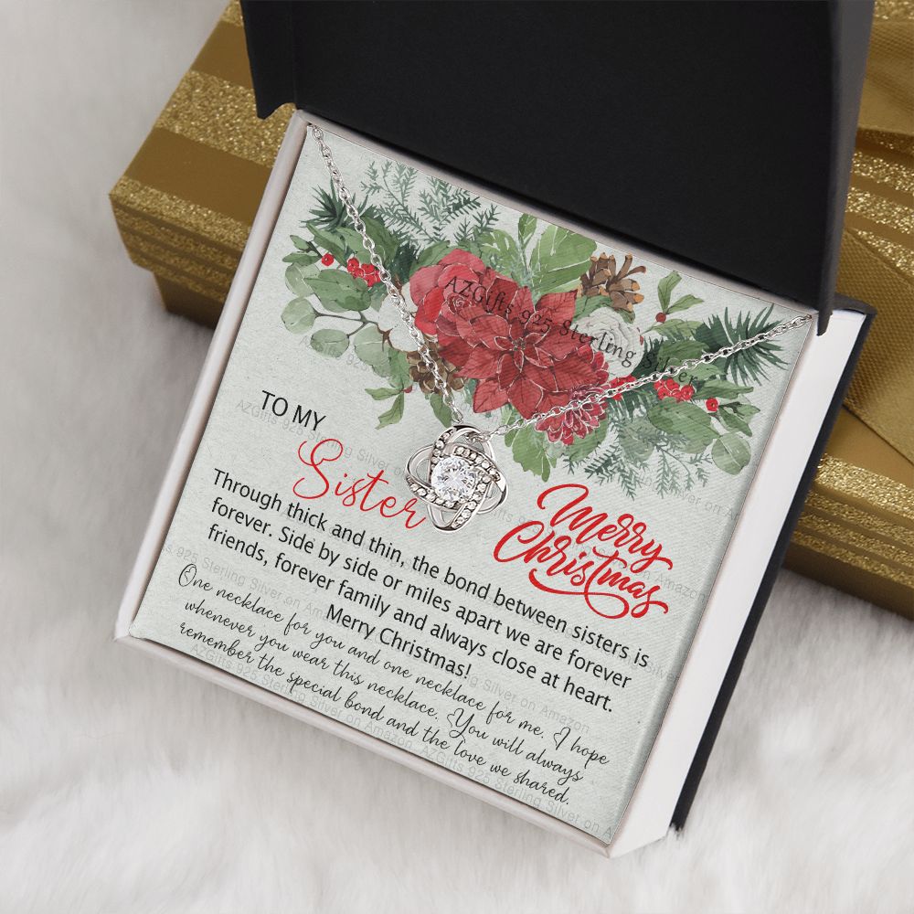 Personalized Necklace Gift To My Sisters Necklace for Big Little Sisters Gift from Brother to Sisters Birthday Gift Idea for Her Necklace for Sister Gift from Brother Sisters Love Knot Necklace Set gift for Sister