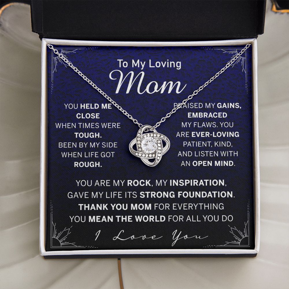 To My Mom Necklace, Gift For Mom, Mother's Day Gift from Daughter, Mom Jewelry Gift for Mothers Day, Birthday Gift for Mother, Moms Gift from Daughter Son, Love Knot Necklace for Mom Mother
