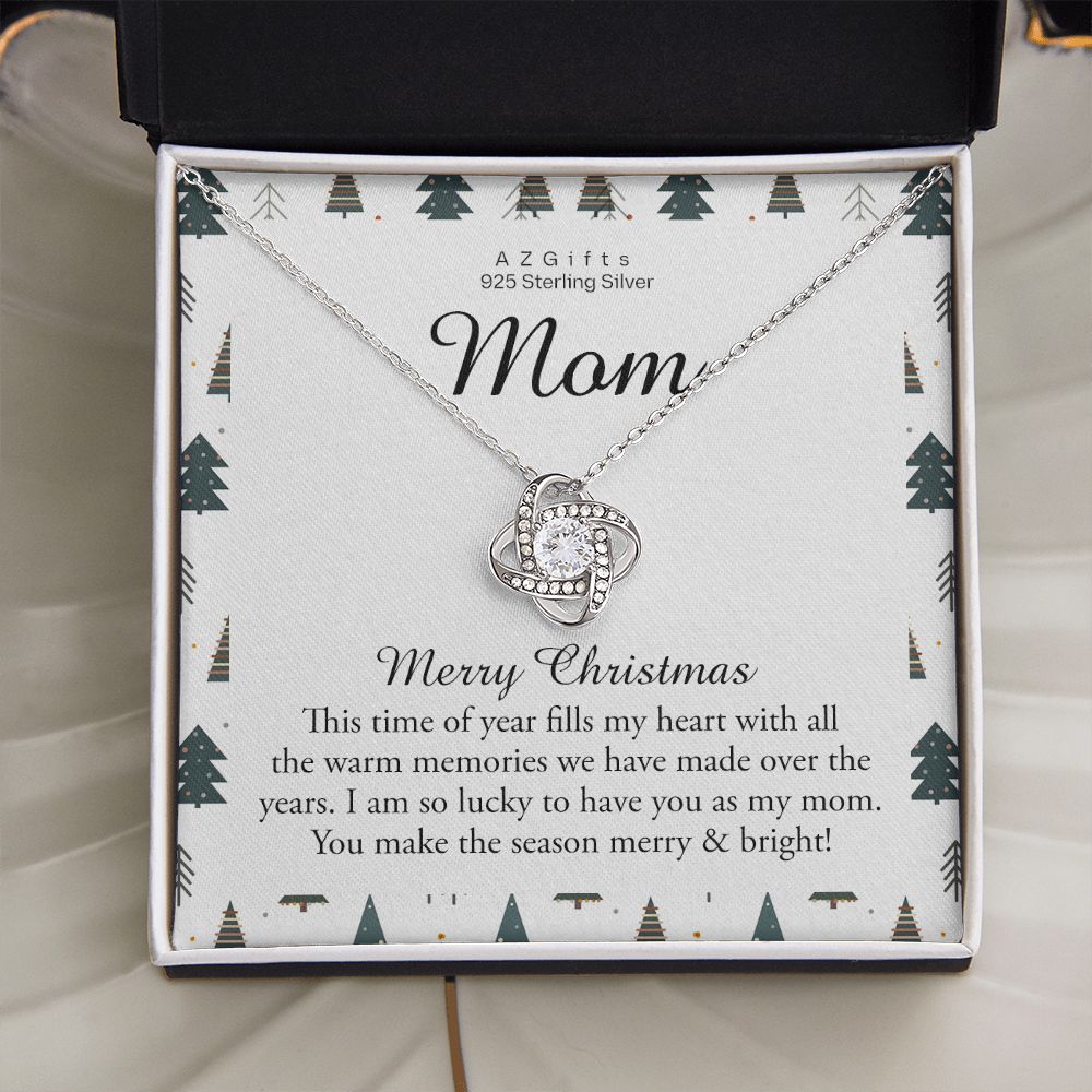 Christmas gifts for mom from daughter, Christmas gift for mom, Gift ideas for mom, Love Knot Necklace Set Gift for mom