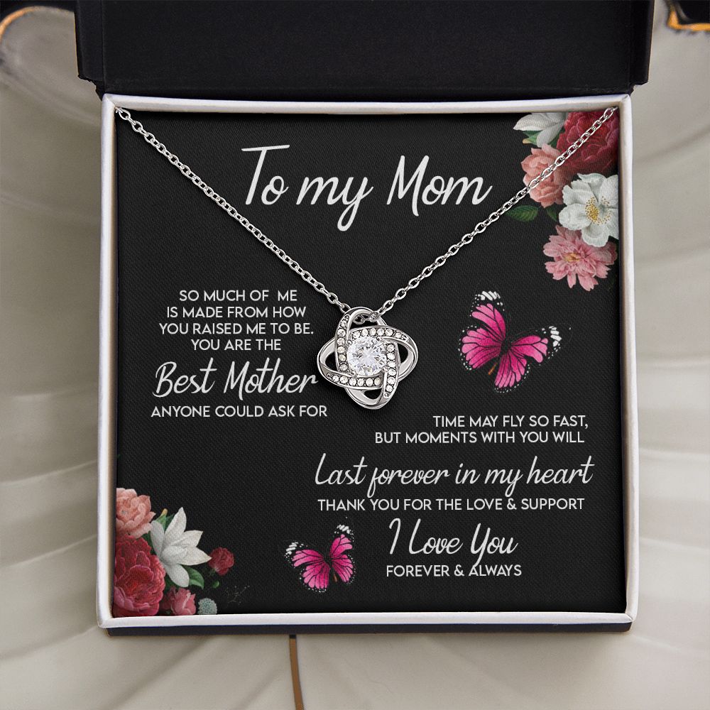 To My Mom Necklace, Love Knot Necklace for Mom from Daughter, Daughter Gift For Mom, Present For Mom, Mother Gifts from Son or Daughter, Jewelry Gift for Mothers Day, Birthday Gift for Mother, Moms