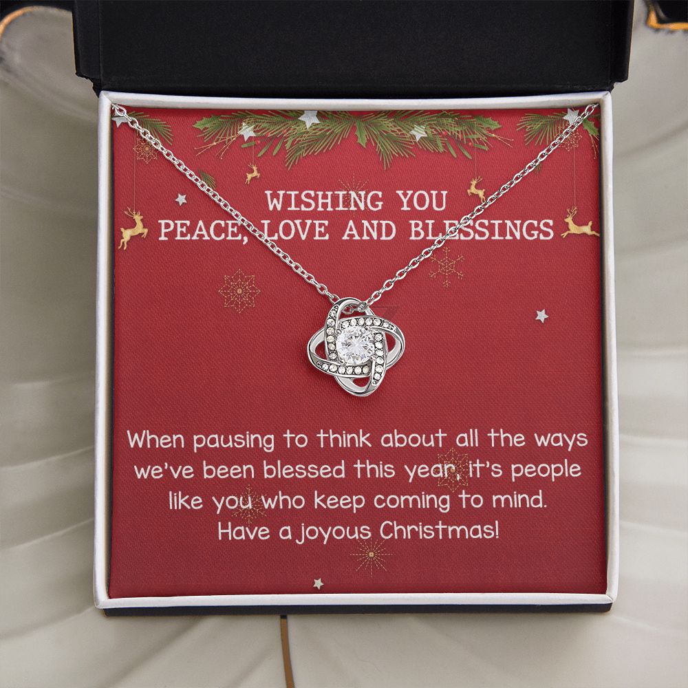 Wishing You Peace Love and Blessing The Love Knot Necklace Set Gift from Husband