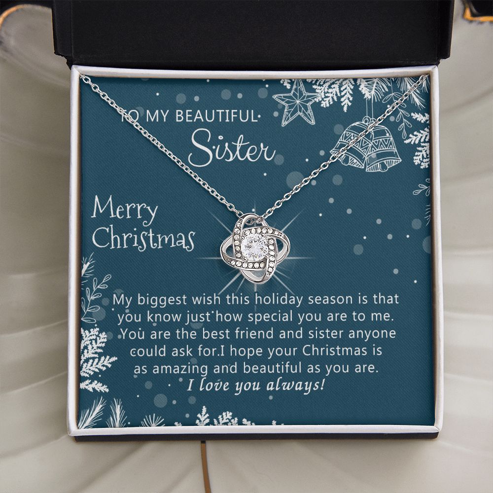 Personalized Necklace Gift To My Sisters Necklace from Brother Sisters Gift from Brother to Sisters Birthday Gift Idea for Her Necklace for Sister Gift from Brother Sisters Love Knot Necklace Set Gift for Sister