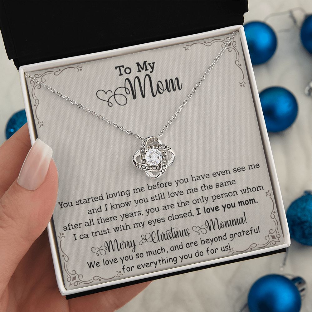 To My Amazing Mom Necklace, Love Knot Necklace for Mother, Daughter Gift For Mom, Present For Mom, Mother Gifts from Son or Daughter, Jewelry Gift for Mothers Day, Birthday Gift for Mother, Moms
