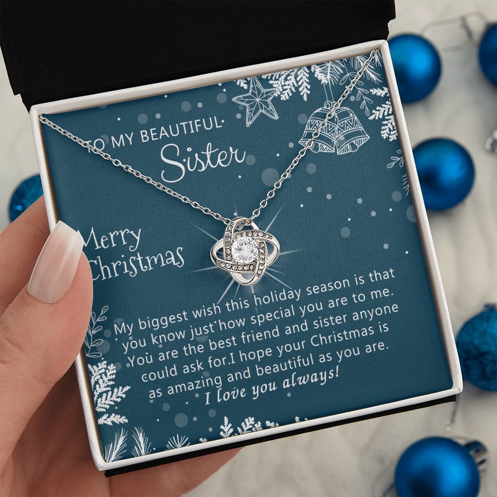 Personalized Necklace Gift To My Sisters Necklace from Brother Sisters Gift from Brother to Sisters Birthday Gift Idea for Her Necklace for Sister Gift from Brother Sisters Love Knot Necklace Set Gift for Sister