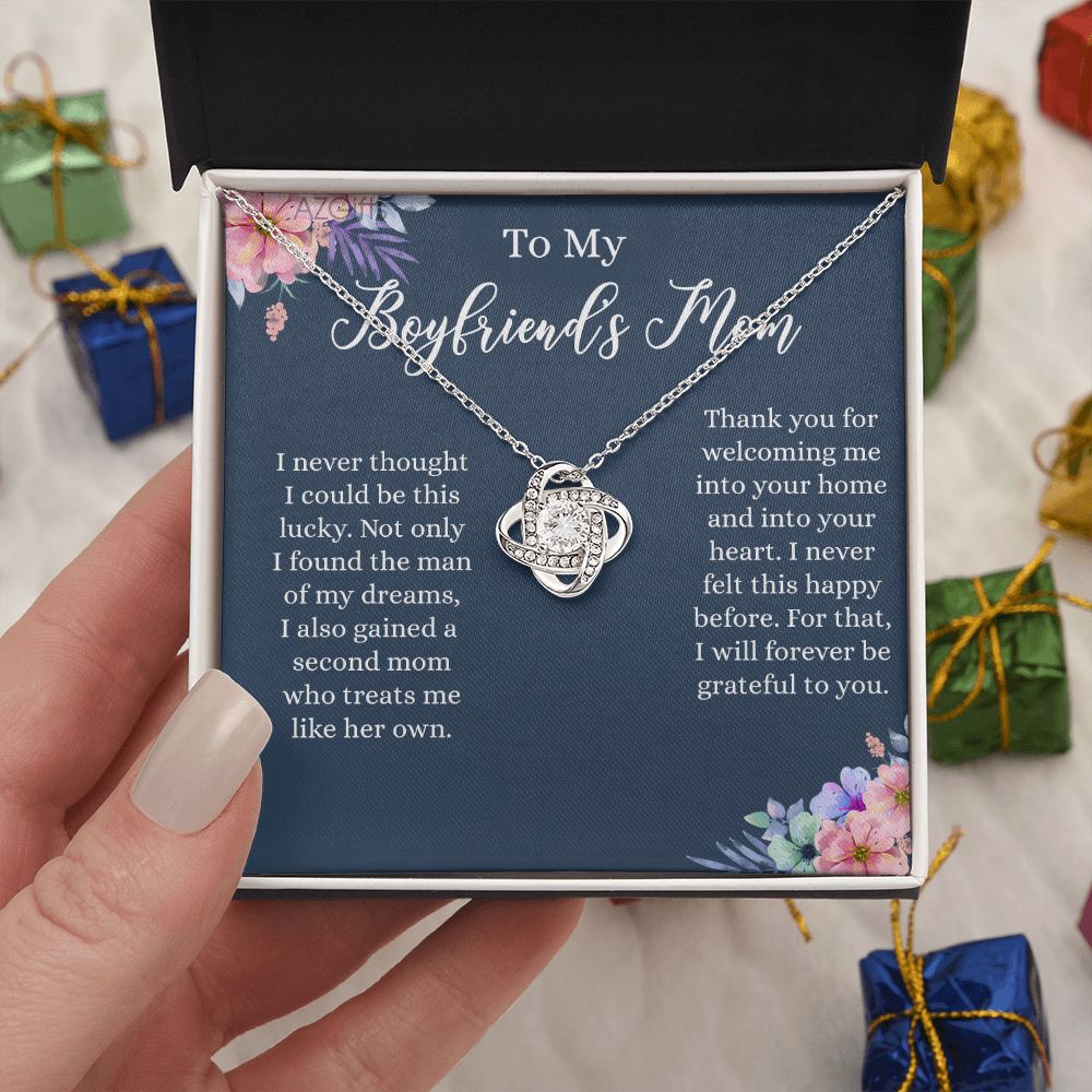 To My Boyfriends Mom Necklace With Message Card, Boyfriends Mom Jewelry Birthday Gift, Boyfriend Mom Gift Personalized, Custom Necklace For Women, Boyfriends Mom Gift Necklace From Girlfriend Mom