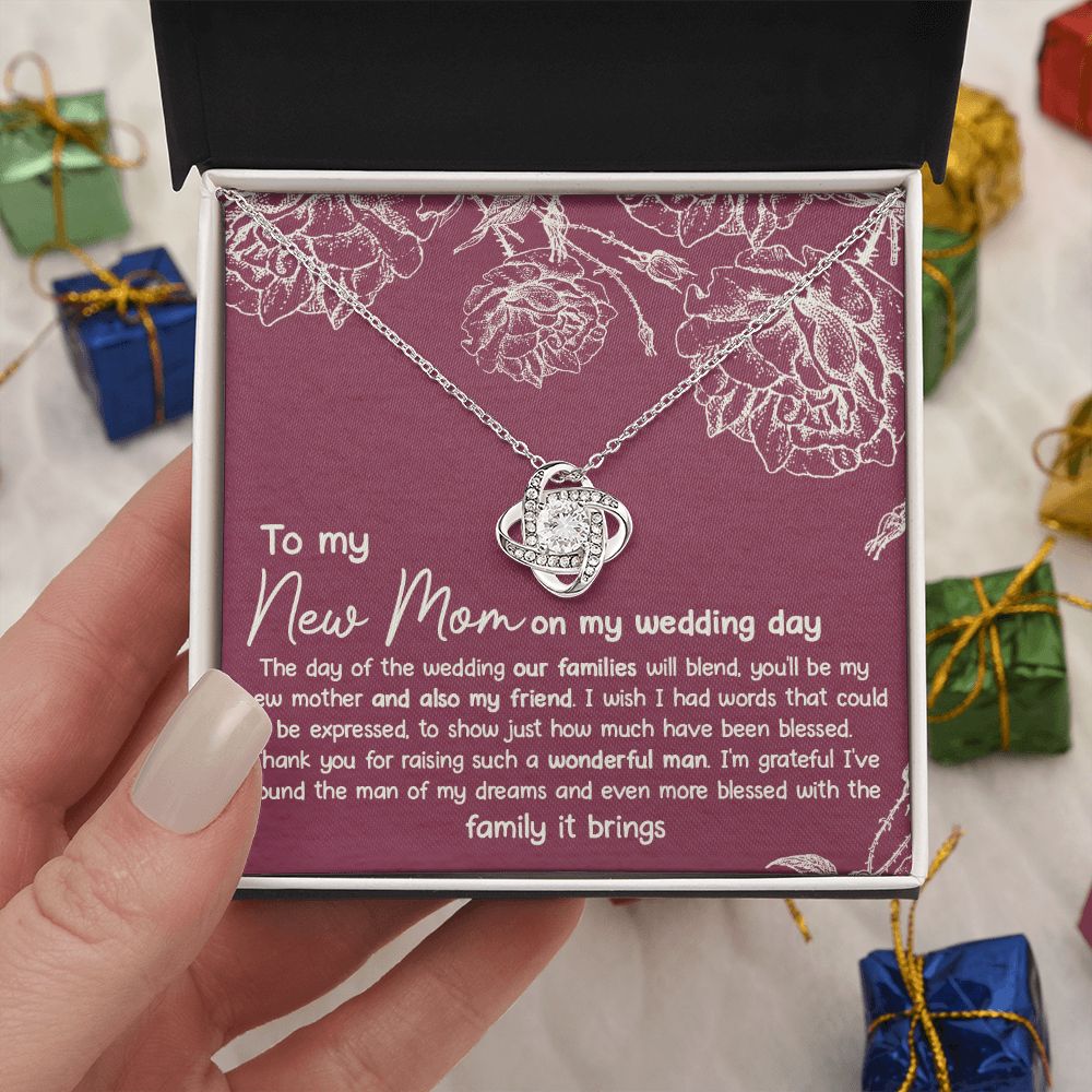 New Mom Necklace, To My New Mom Love Knot Necklace Gift From Daughter, New Mom On My Wedding Day Necklace Gift For Mom, New Mom Gift Necklace, Second Mom Gift Necklace Jewelry Gift For Women, Mother Love Knot Necklace 6323